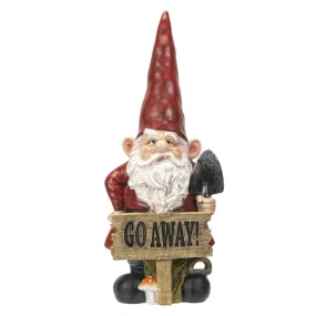 14" Gnome Statue - Go Away Gnome