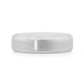 18ct White Gold Mens Ring