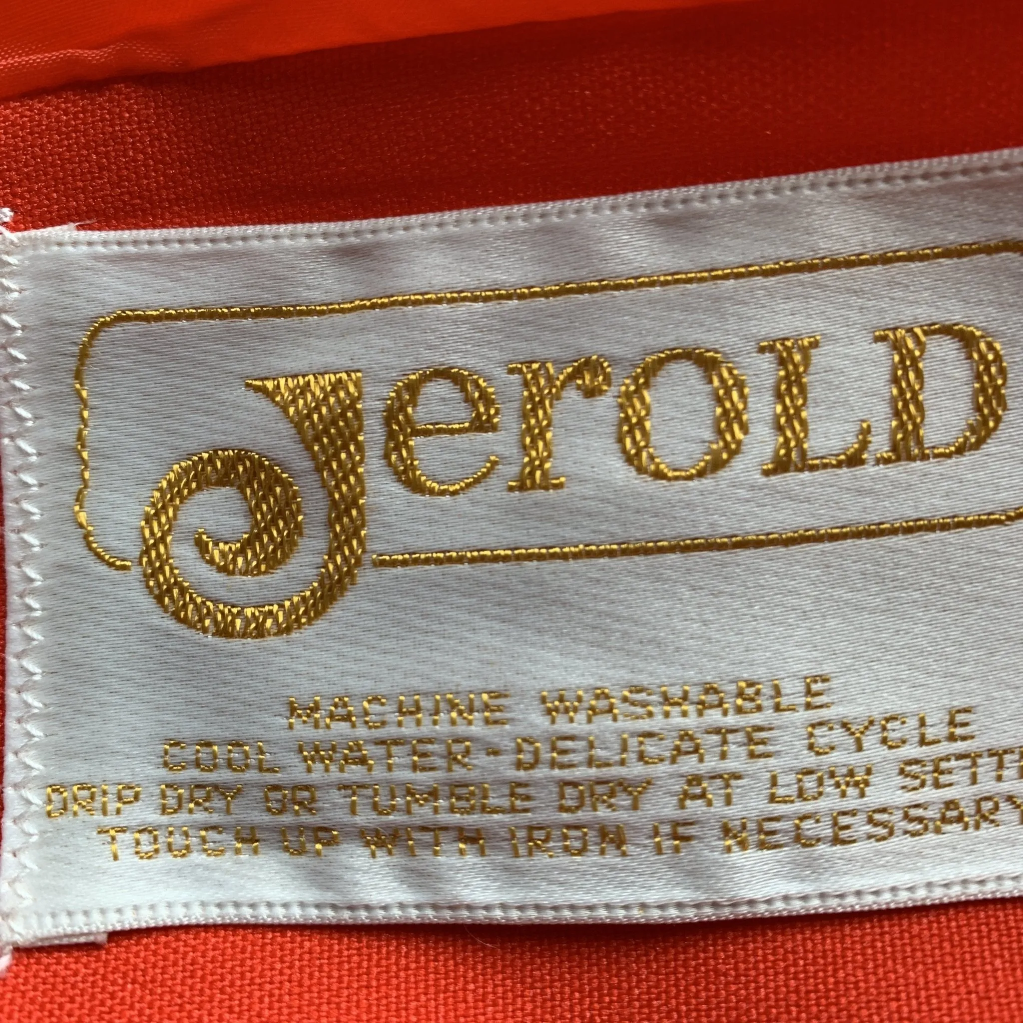 1960s Poppy Red / Orange Cape by Jerold. Perfect Spring Jacket with Toggle Closure.