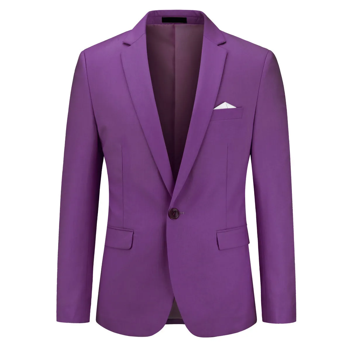 2-Piece Slim Fit Simple Designed Purple Suit