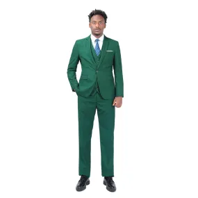 3-Piece One Button Formal Suit DarkCyan