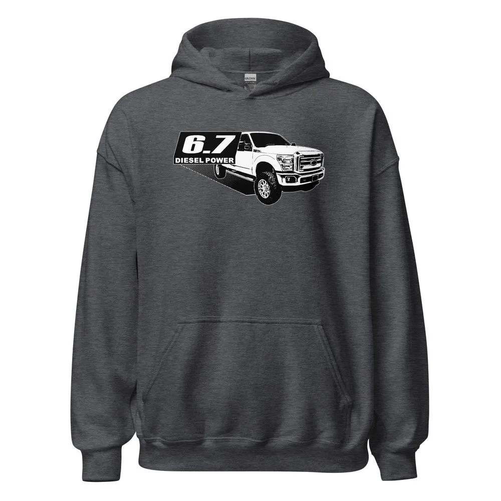 6.7 Powerstroke Hoodie Power Stroke Sweatshirt With Diesel Truck