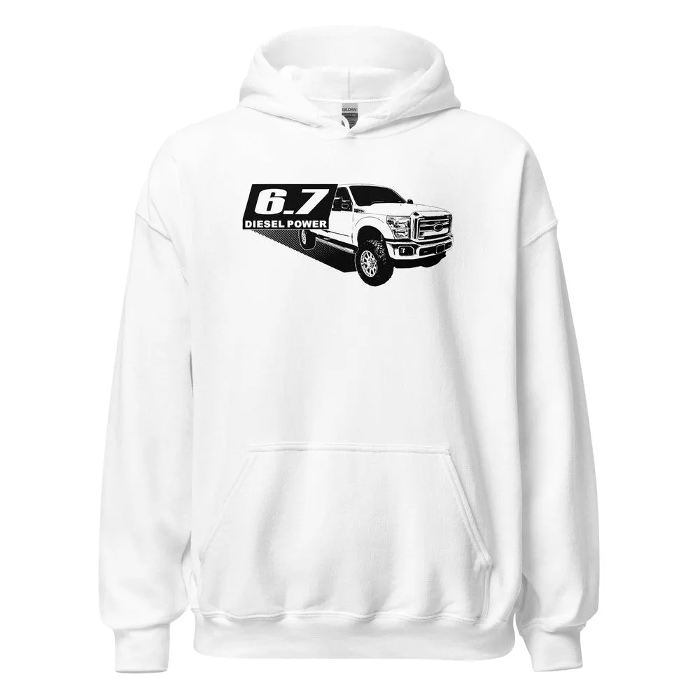 6.7 Powerstroke Hoodie Power Stroke Sweatshirt With Diesel Truck