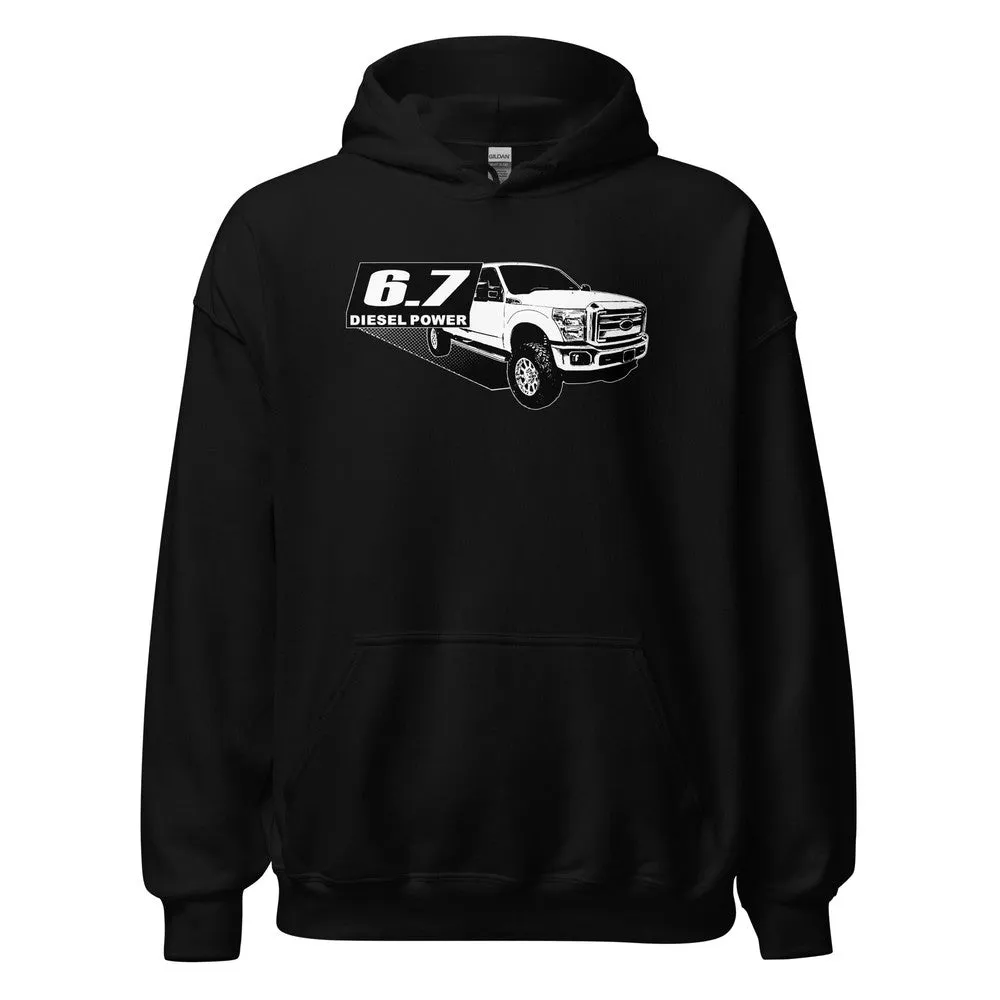 6.7 Powerstroke Hoodie Power Stroke Sweatshirt With Diesel Truck