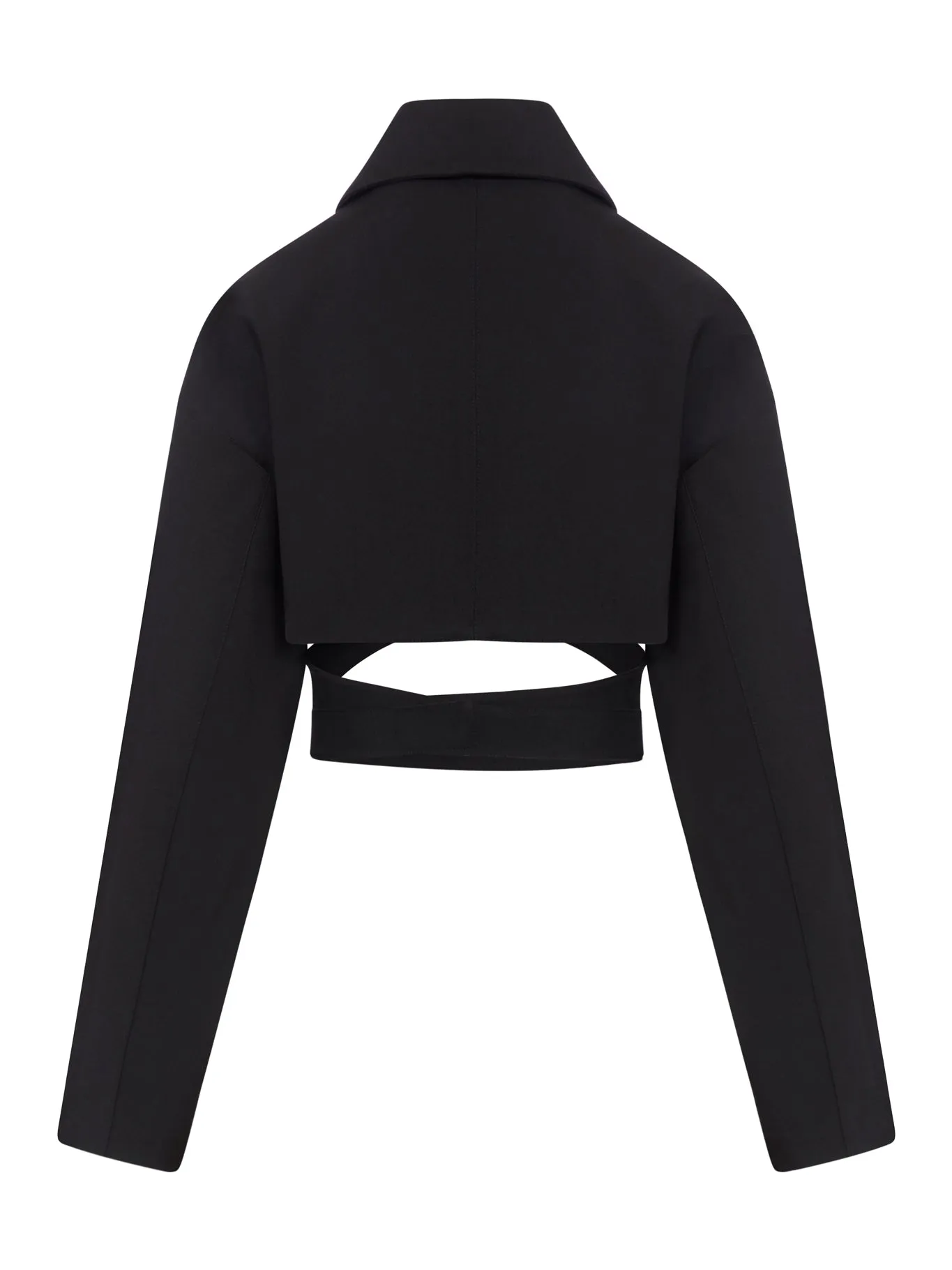 ALAÏA BLACK CROPPED SHIRT