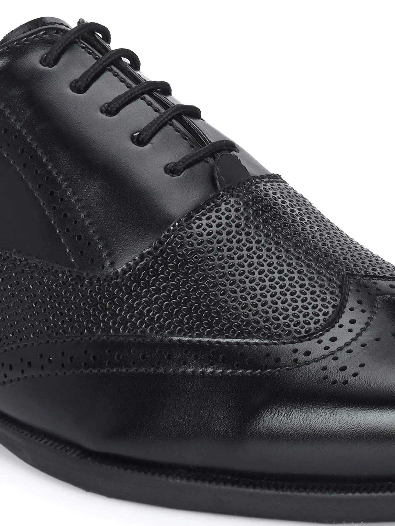 Alberto Torresi Black Formal 594 Brogue Shoes