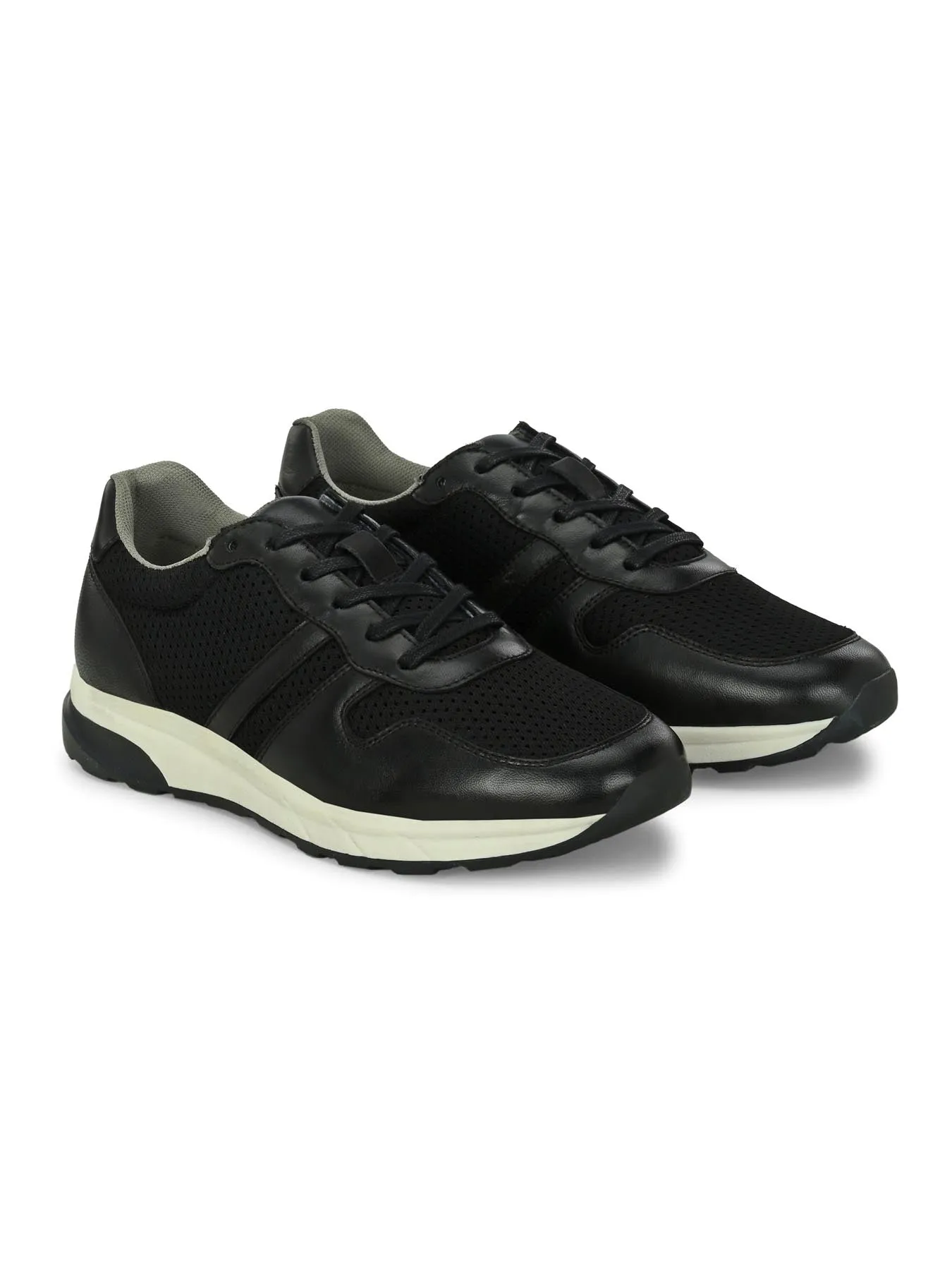 Alberto Torresi Genuine Leather 569 Black Sneakers