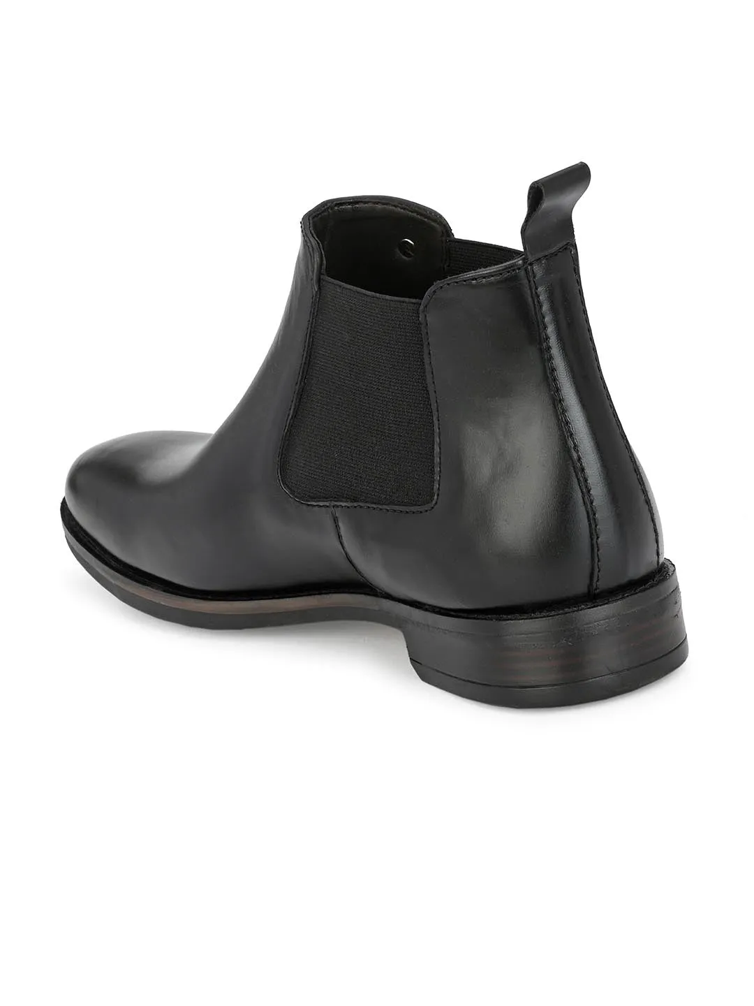 Alberto Torresi Synthetic Black Chelsea Boots For Men