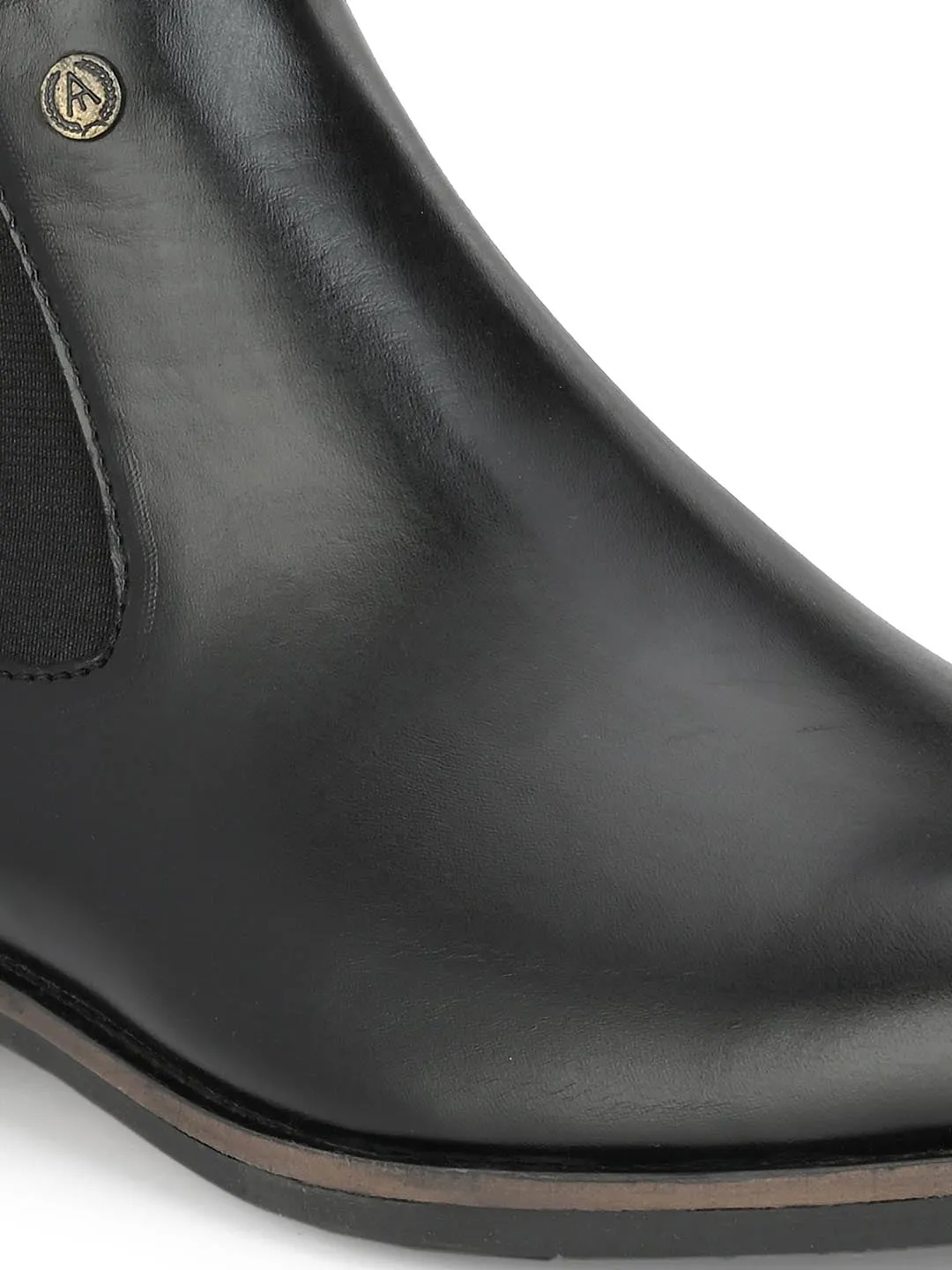 Alberto Torresi Synthetic Black Chelsea Boots For Men