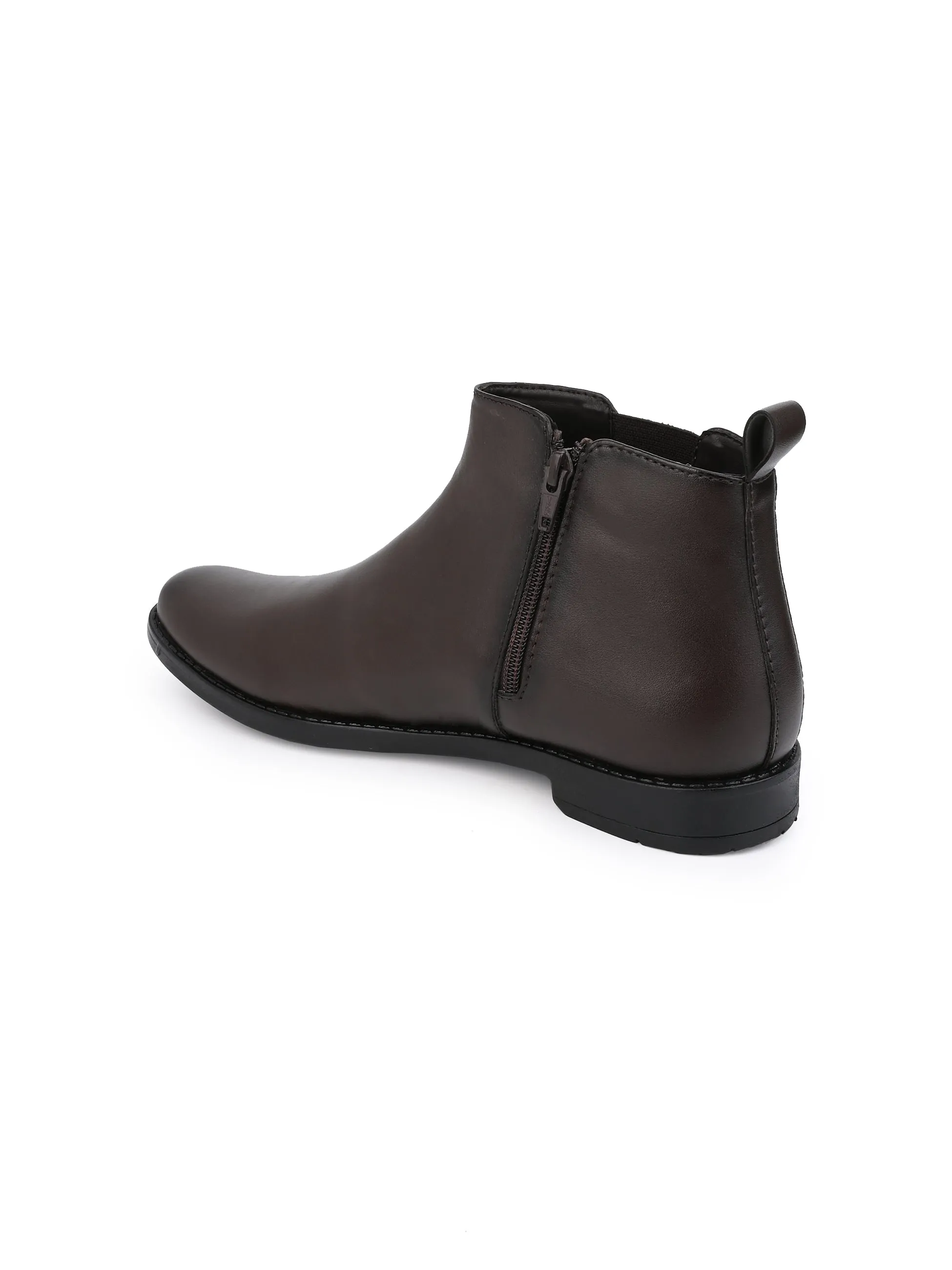 Alberto Torresi Synthetic Brown Chelsea Boots For Men