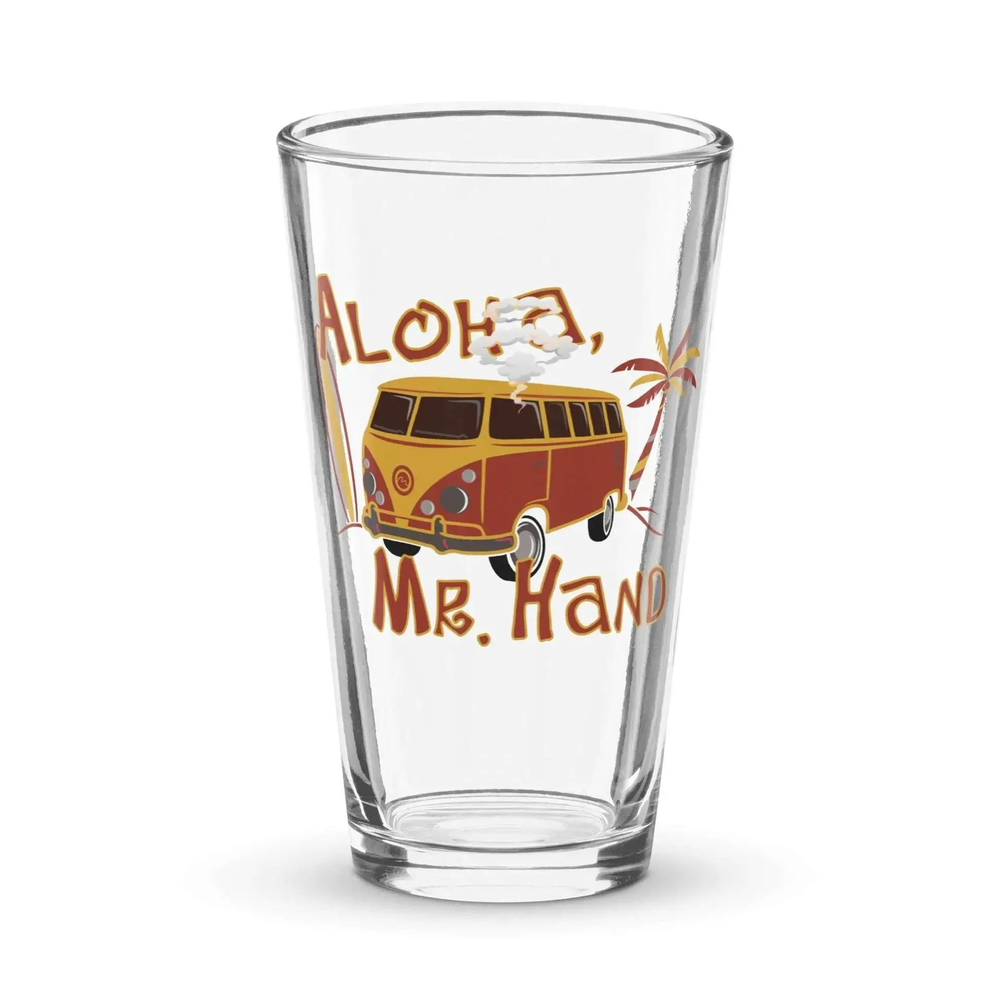 Aloha Mr. Hand! Shaker pint glass