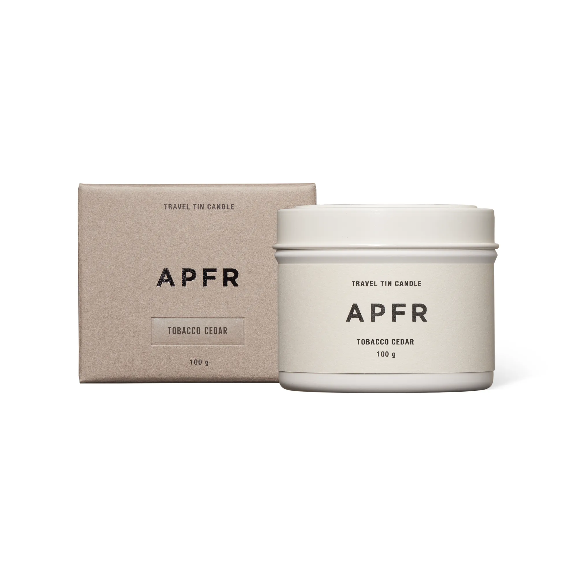 APFR Travel Tin Candle "Tobacco Cedar"