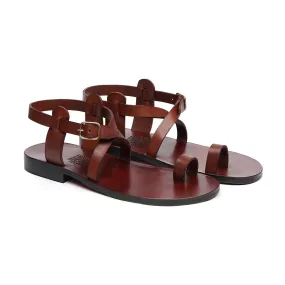 Autor - Men's Oxblood Calf Leather Sandal