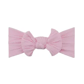 Baby Top Knot Single Bow Headband Peony