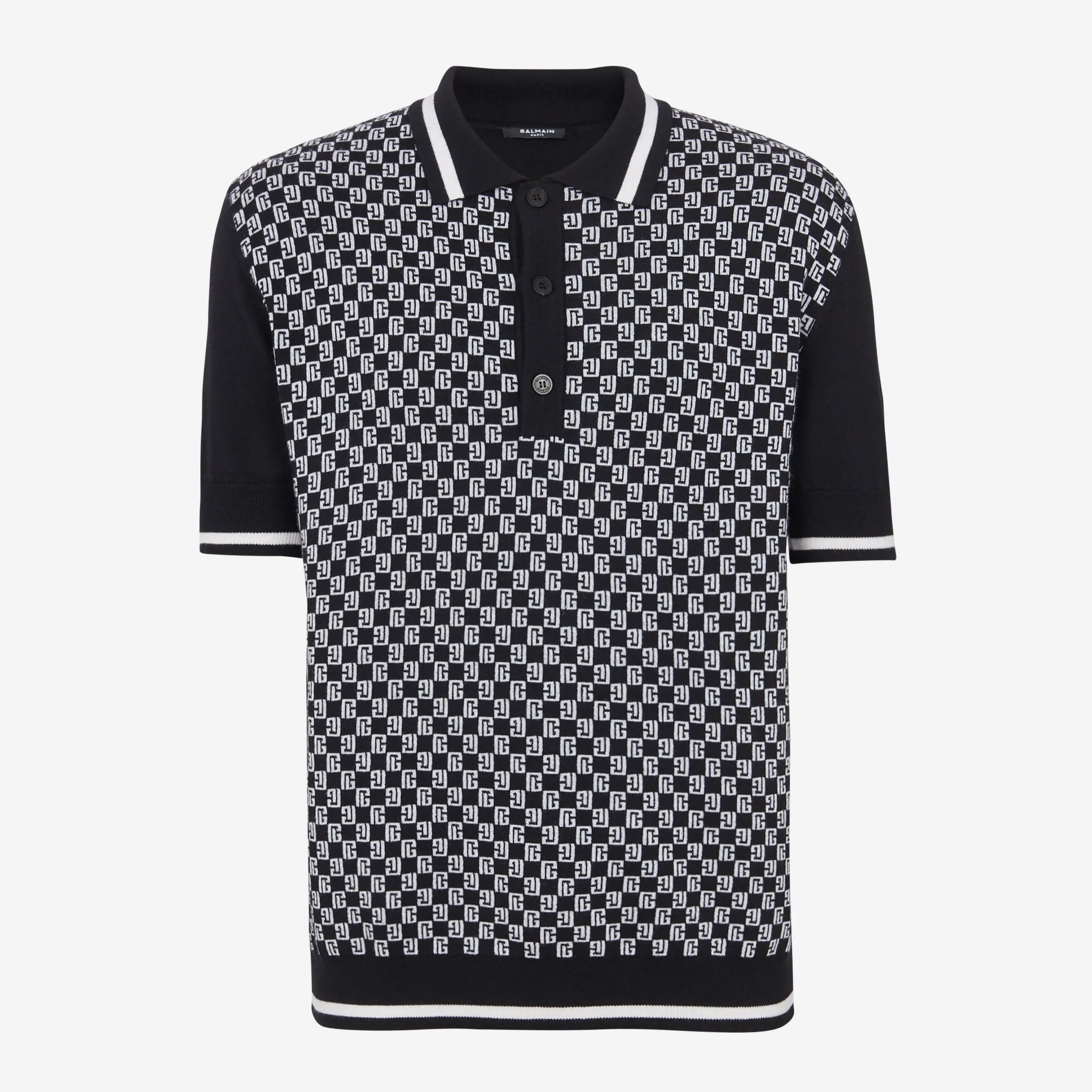 Balmain Mini Monogram Polo Shirt