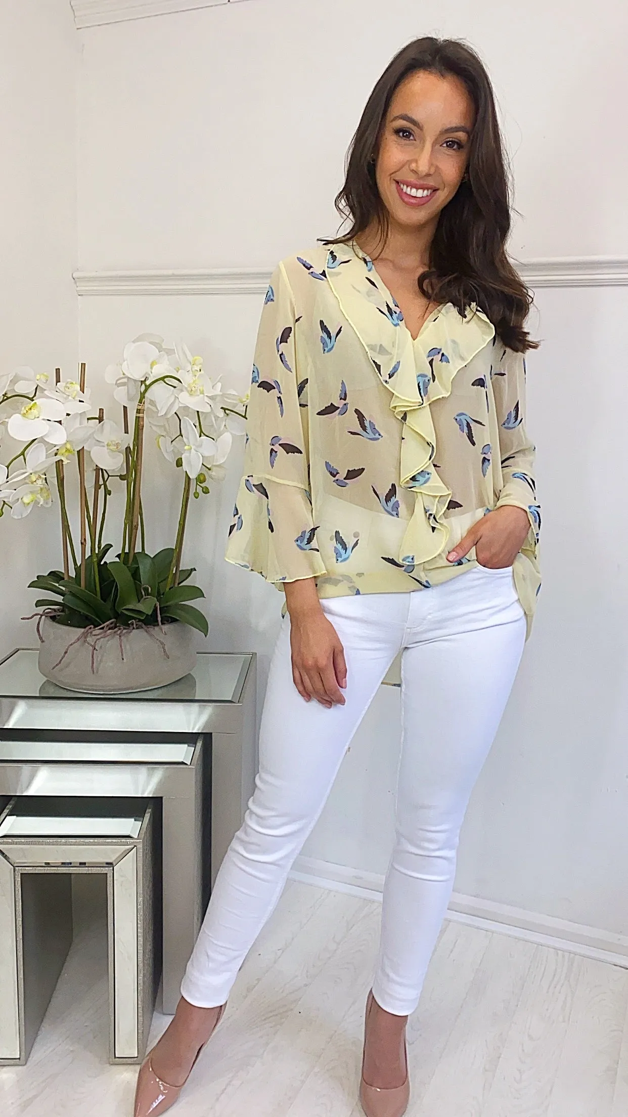 Bird Blouse (Size 8.10.12)