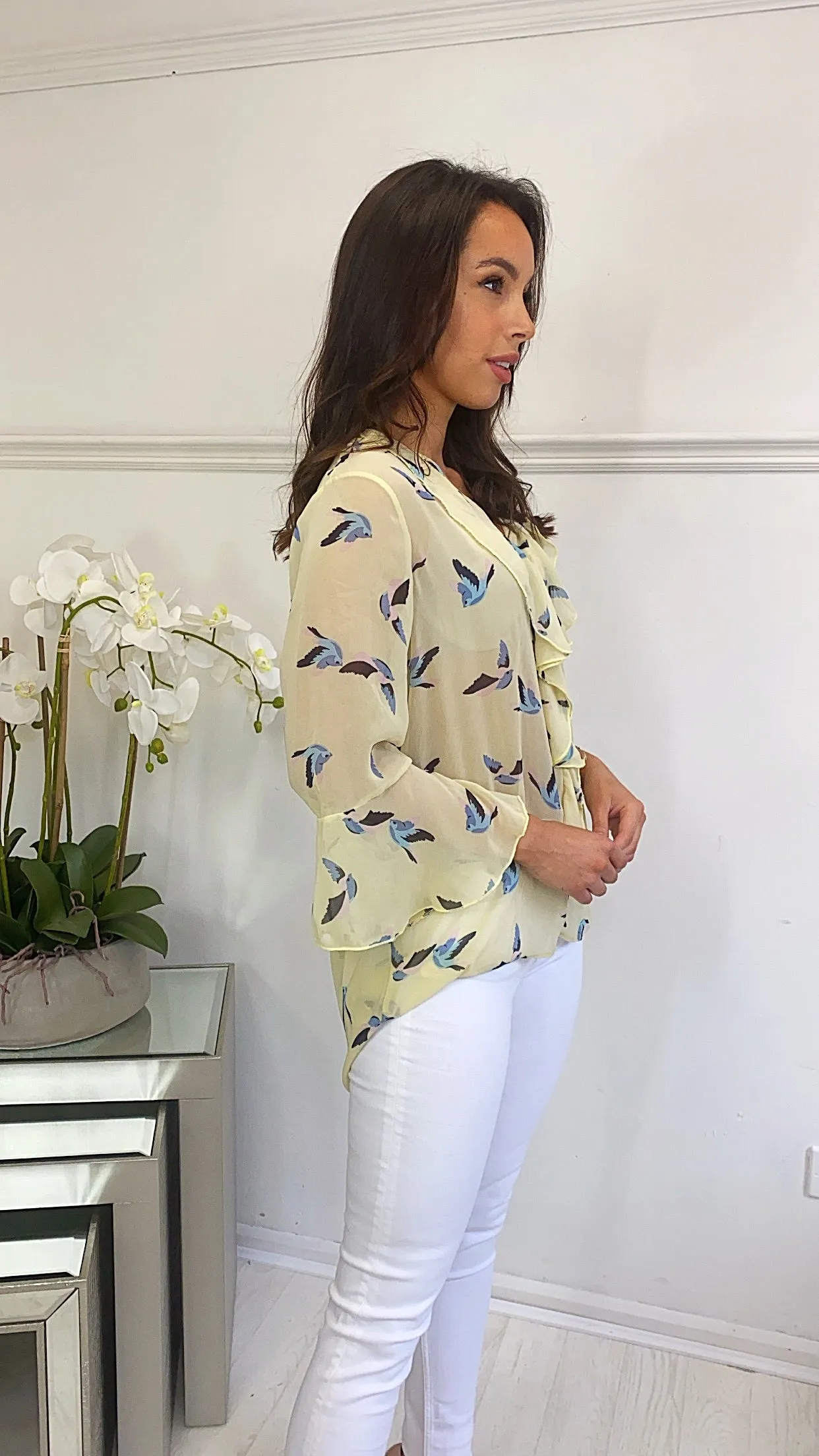 Bird Blouse (Size 8.10.12)