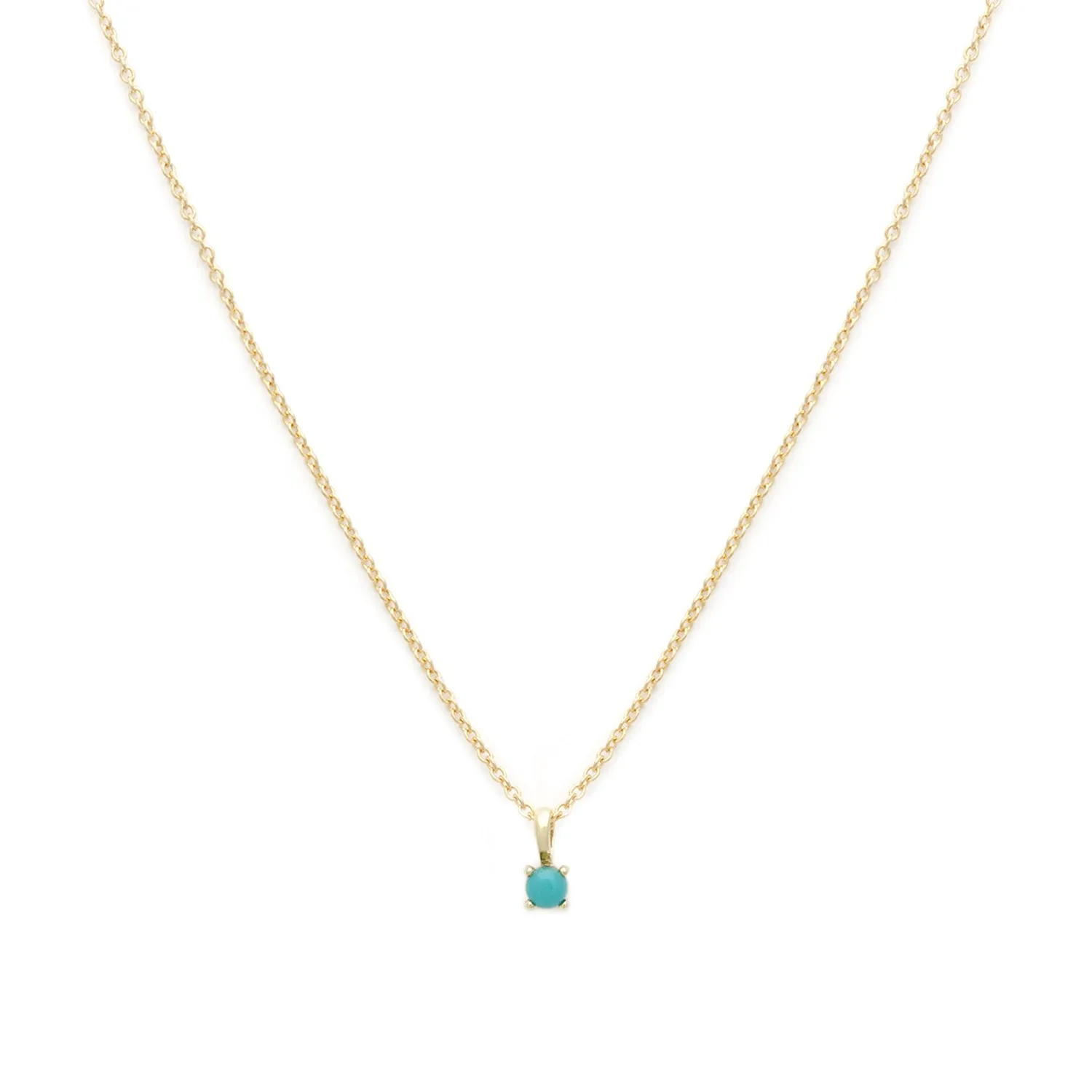 Birthstone Necklace | Gold & Turquoise