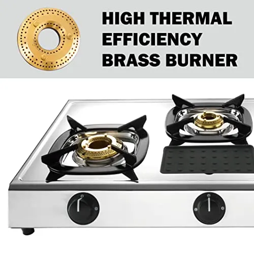 Butterfly Matchless Stainless Steel 3 Burner LPG Gas Stove, Manual Ignition