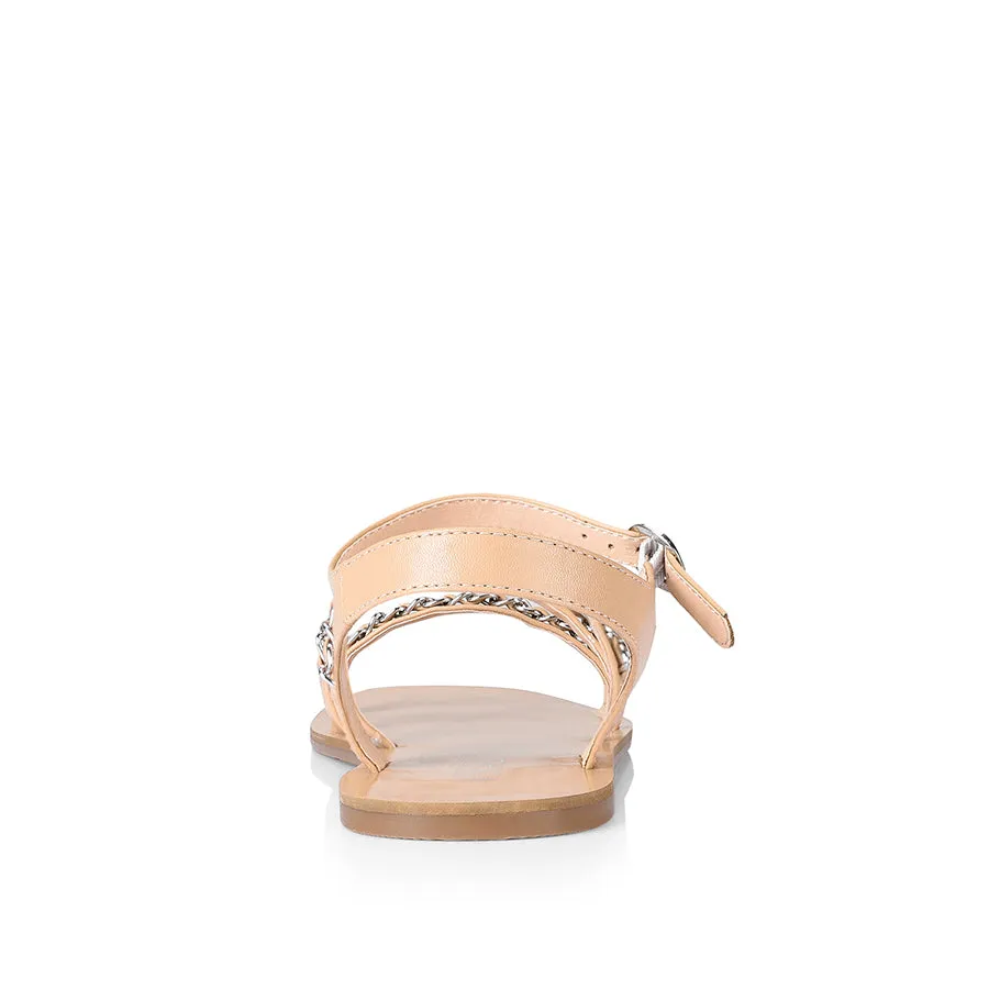 Candice Flat Sandals - Nude