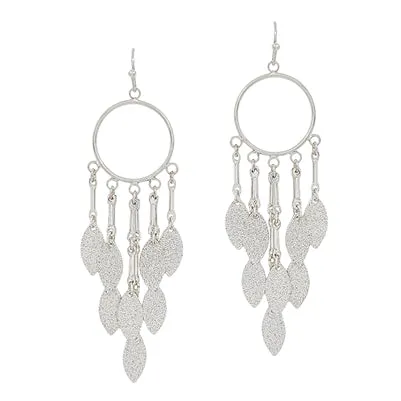 Circle Fringe Earring-Silver