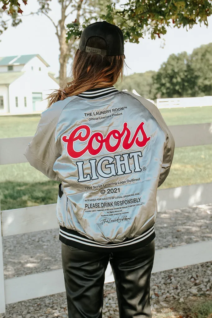 Coors Light Official TM Varsity Jacket - Silver