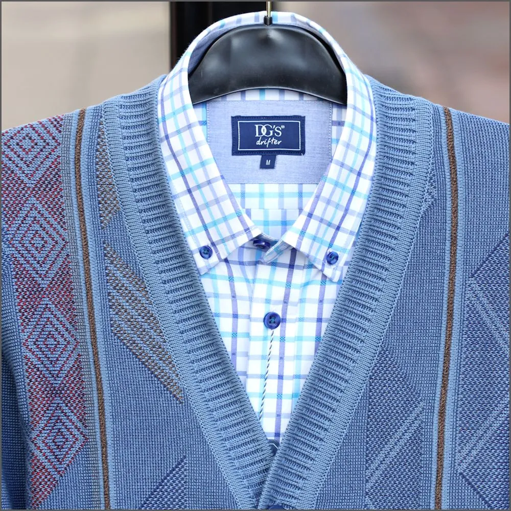 Dg's Light Blue Pattern Cardigan^