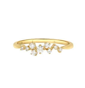 Diamond Cluster Half-Eternity Band