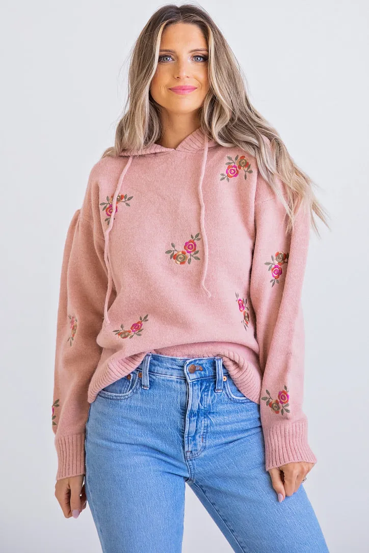 Floral Novelty Sweater Hoodie