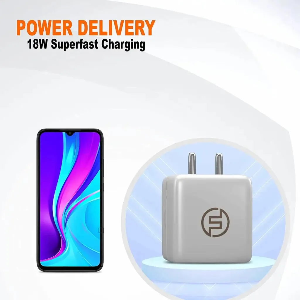 Foxsky Charger 18W For Mobile Charger | Power Adapter | Fast Charger | Android Smartphone Charger