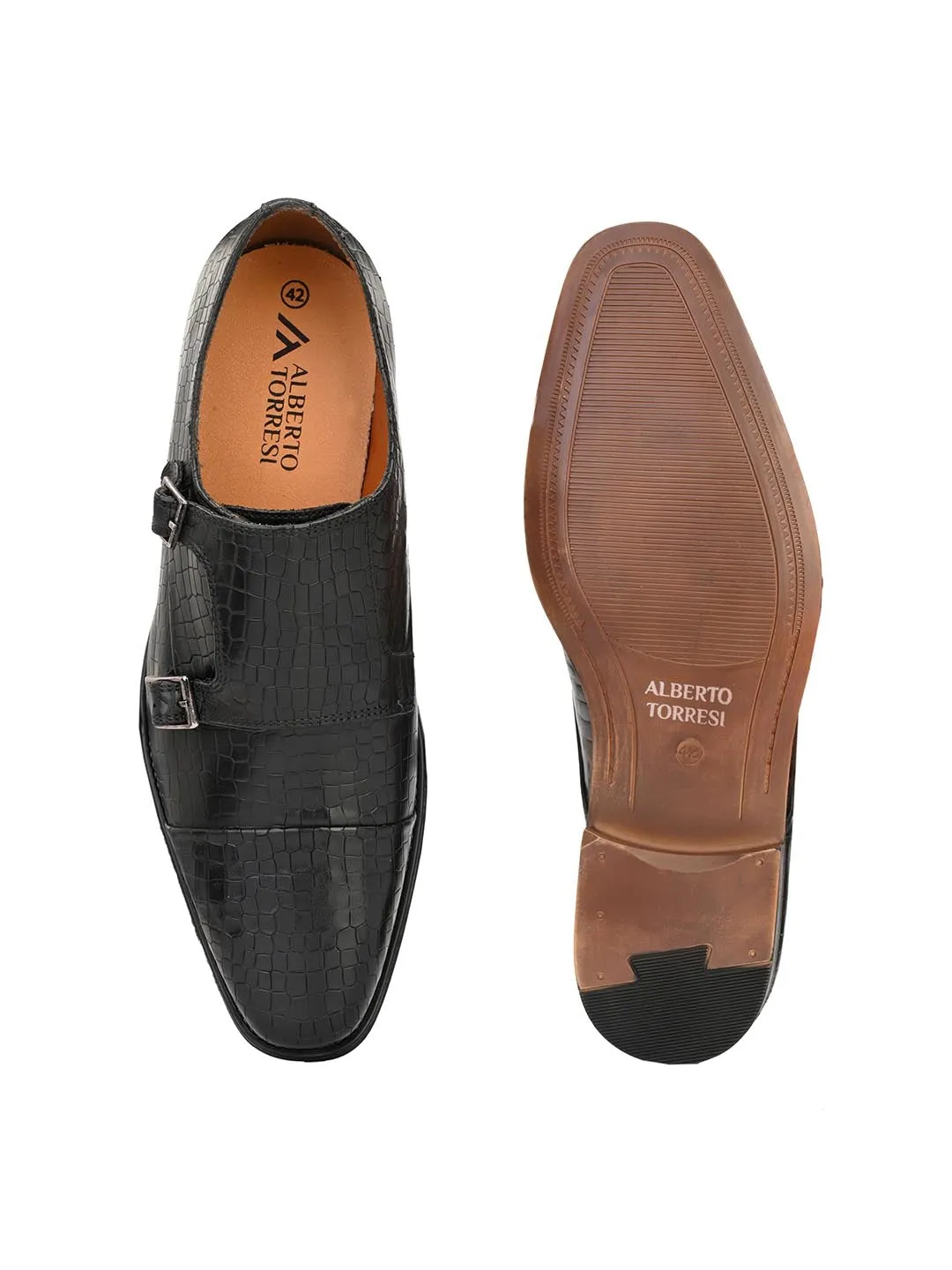 Genuine Leather Monk Strap Shoe