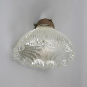 Glass Holophane Lamp Shade Antique c1920