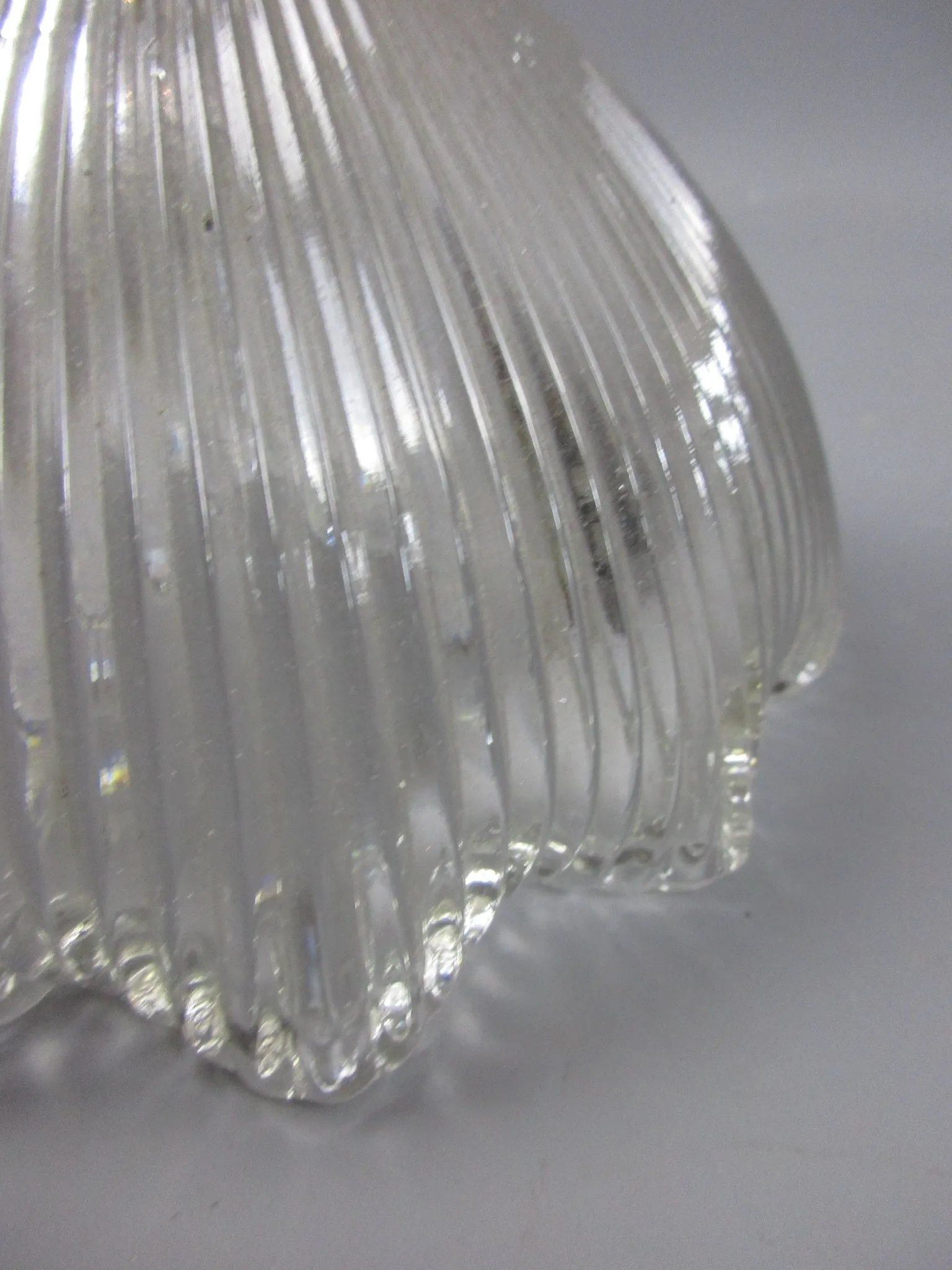 Glass Holophane Lamp Shade Antique c1920