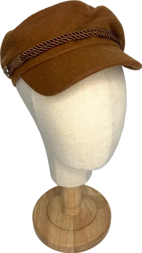 Hatattack Brown Wool Blend Flat Cap One Size