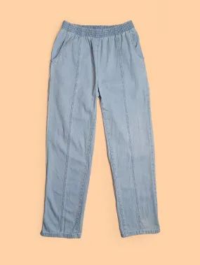 High Waist Elastic Mom Jeans - size S-M