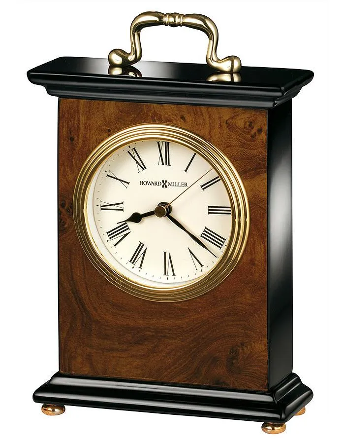 Howard Miller Berkley Bracket Style Table Clock - Wood Burl Walnut Finish