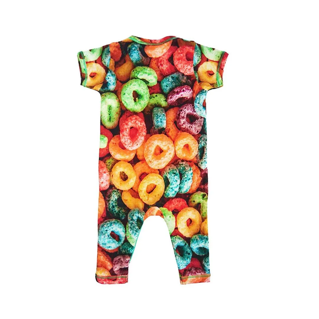 INCHWORM ALLEY FRUIT LOOPS FOOTIE ROMPER