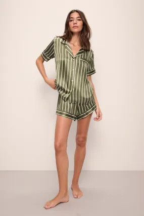 Inez Washable Silk Printed Short PJ Set