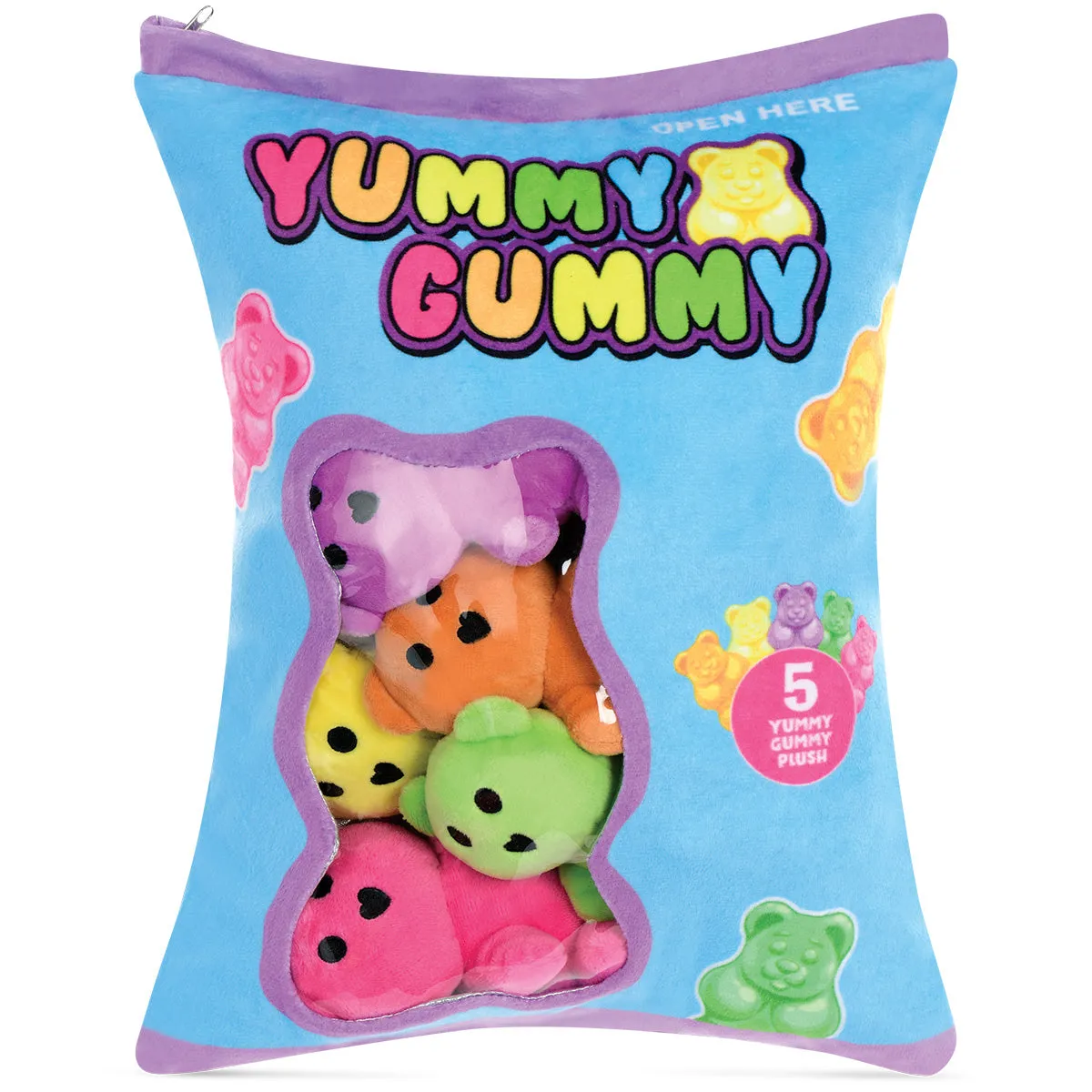 iScream Yummy Gummies Packaging Strawberry Scented Fleece Plush