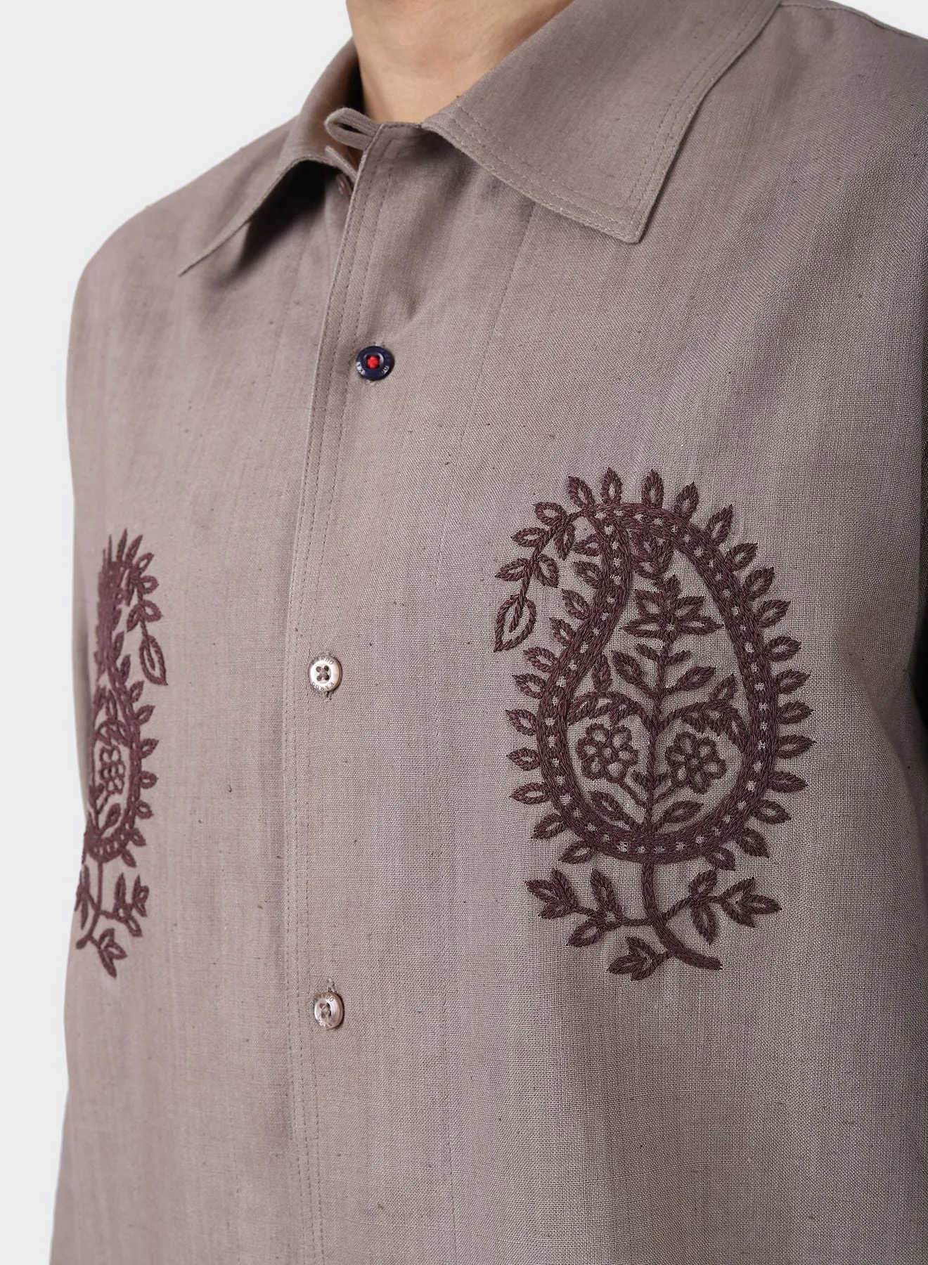 KARDO DESIGN Chintan Hand Embroidered Long Sleeve Shirt