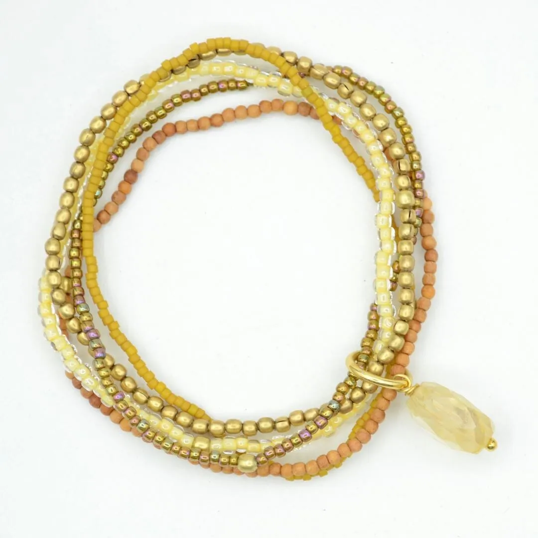 Karuna Citrine Beaded Bracelet