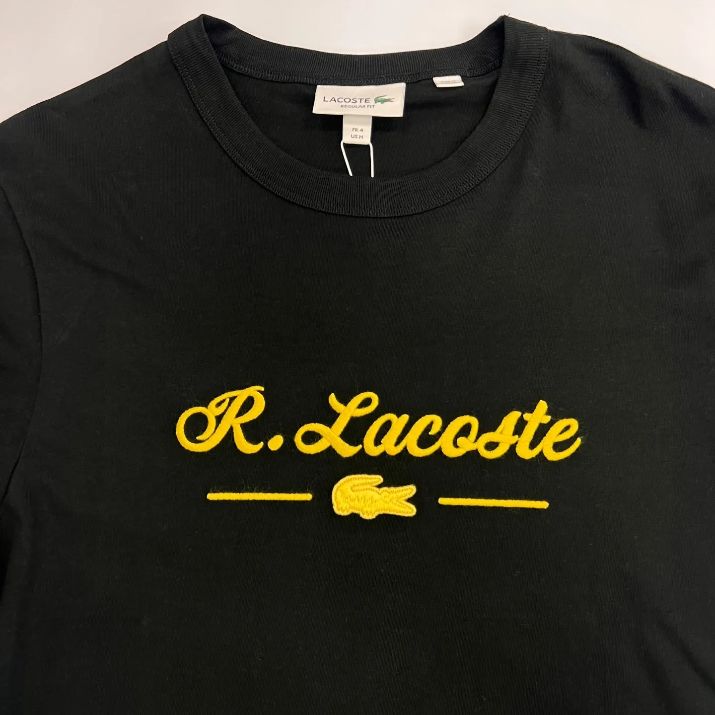 LACOSTE Signature Embroidery Cotton T-shirt