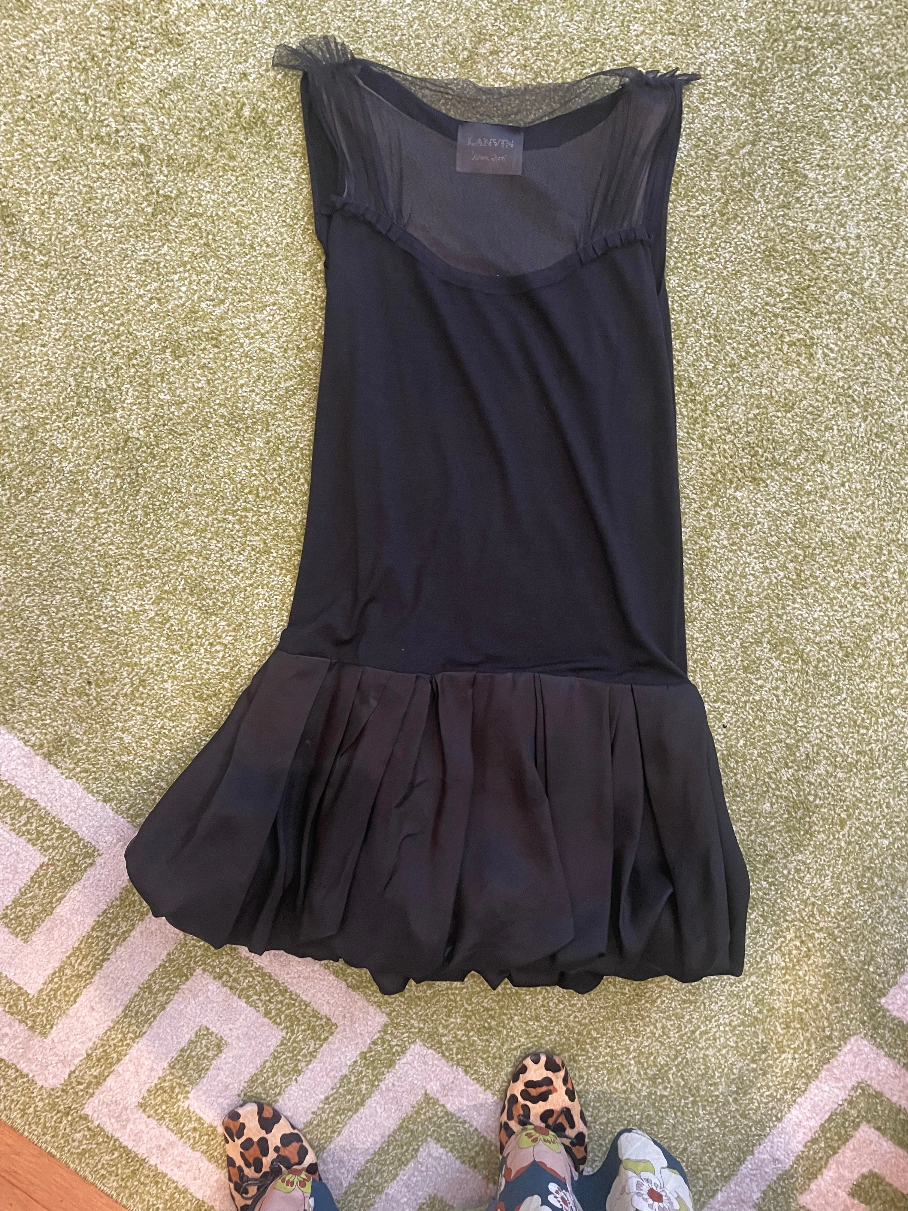 Lanvin Drop Waist Little Black Dress