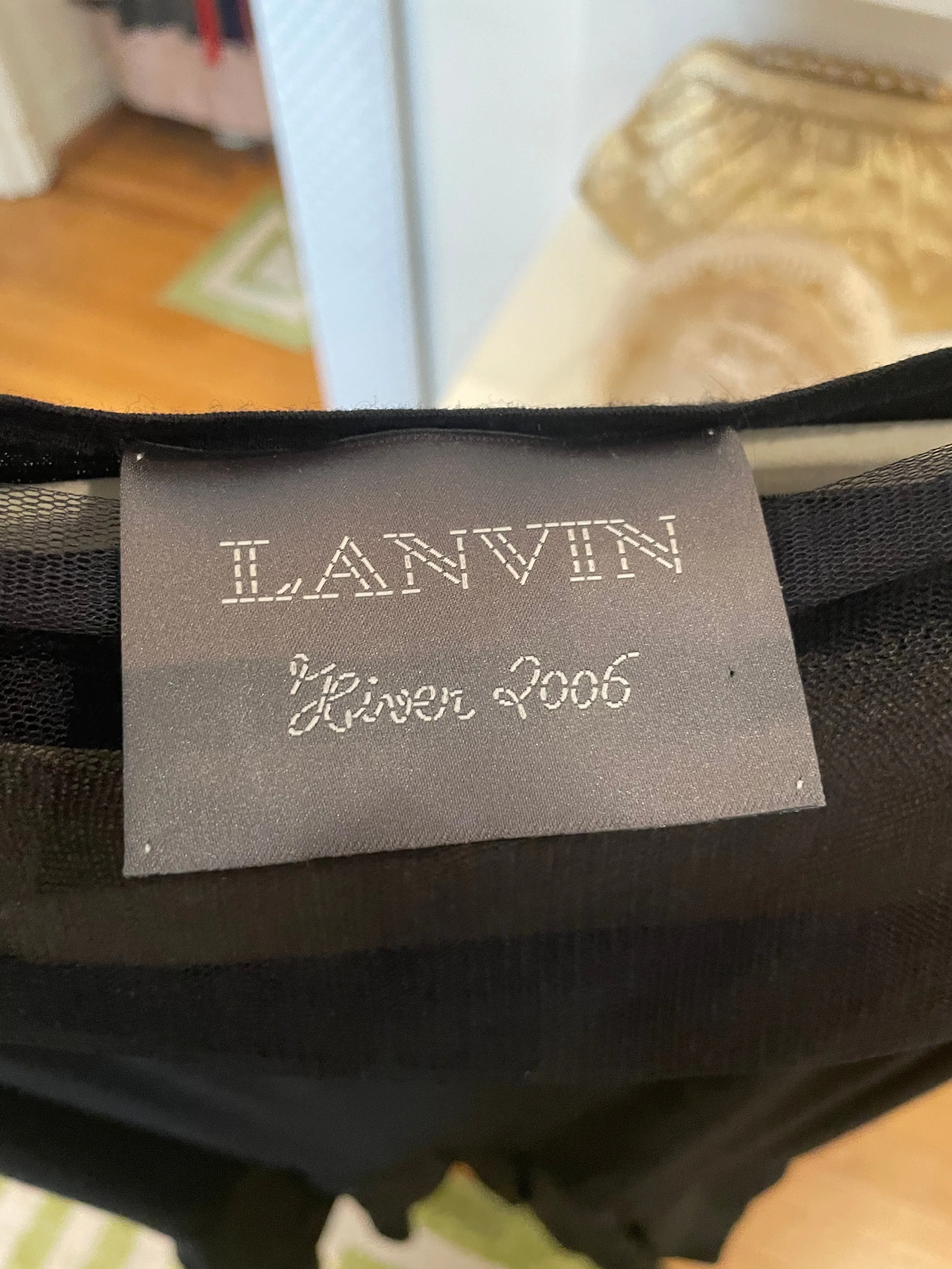 Lanvin Drop Waist Little Black Dress