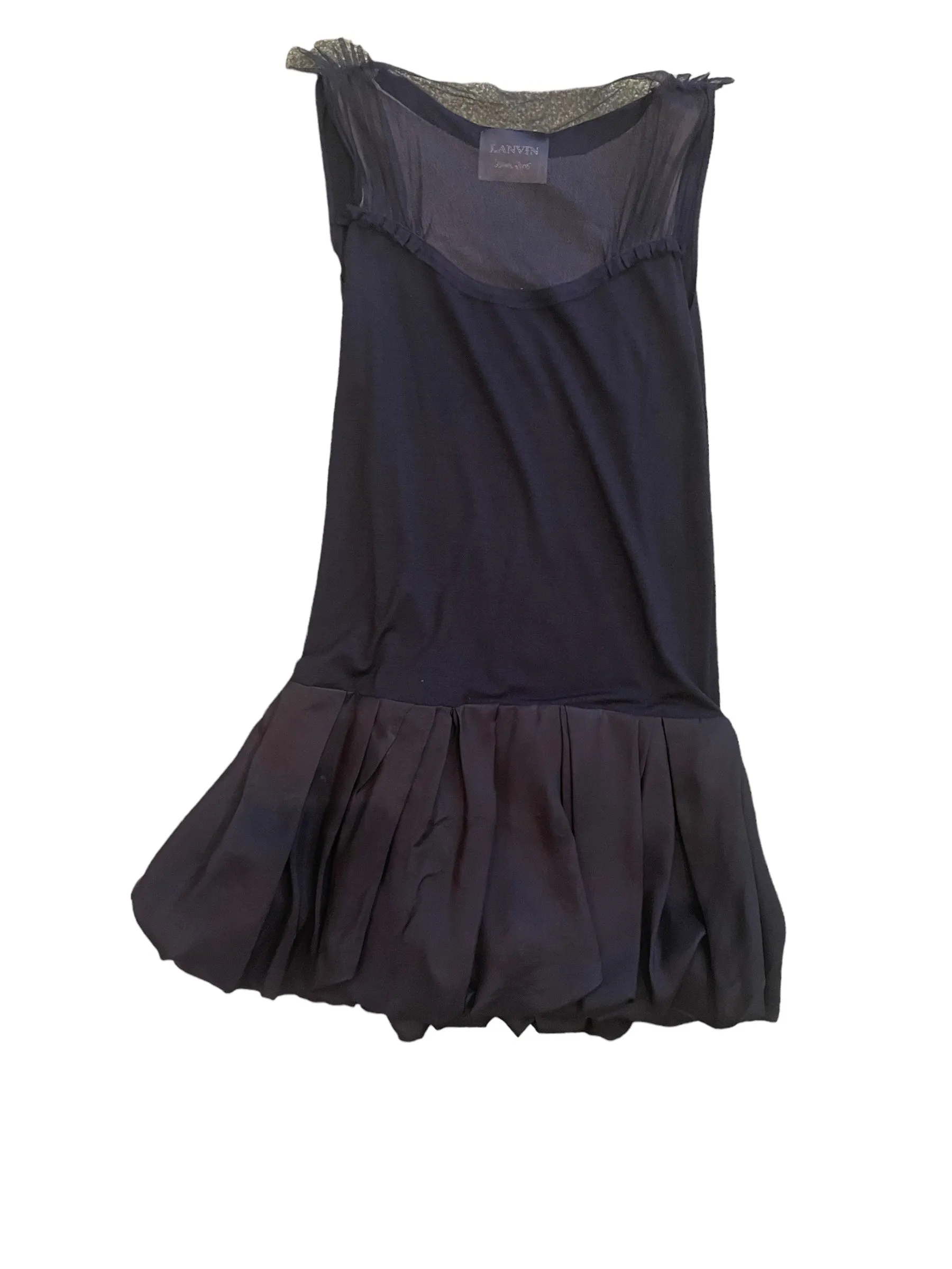 Lanvin Drop Waist Little Black Dress