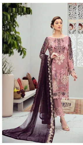 Lavender Stylish Embroidered Pakistani Style Suit