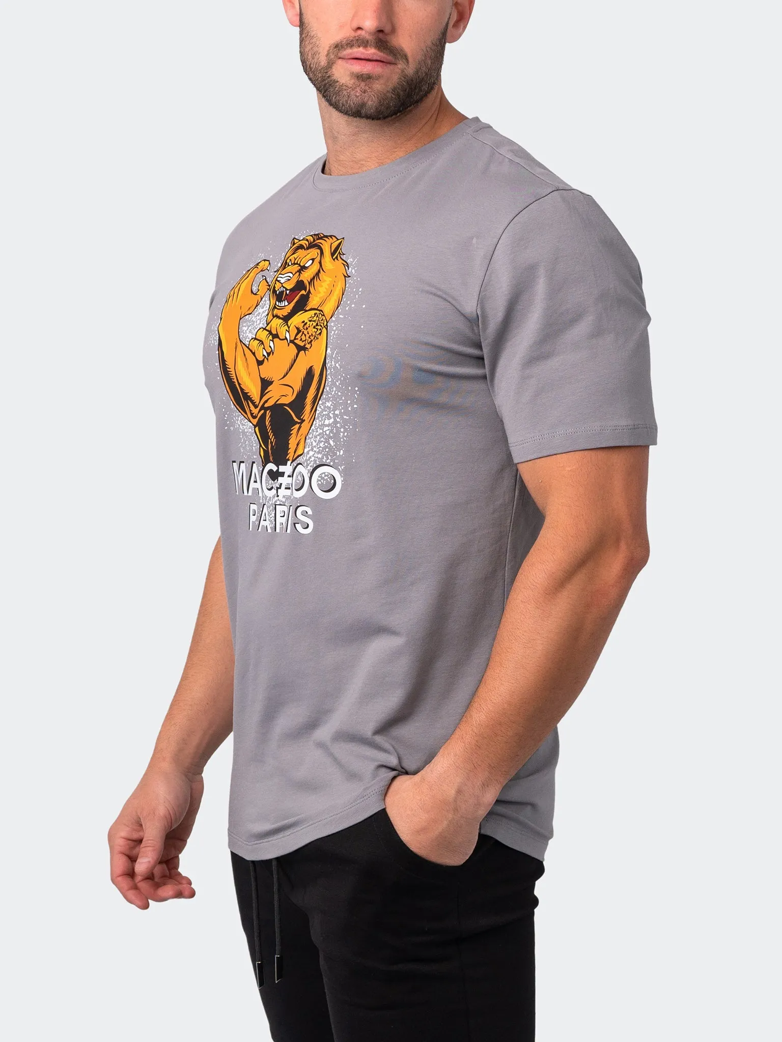 Maceoo Short-Sleeve Athleisur | Tee Power Grey