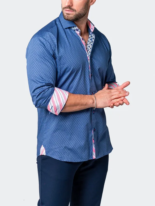 Maceoo Stretch Shirt | Einstein Goal Blue