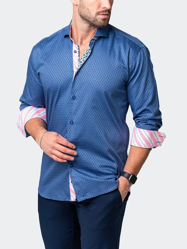 Maceoo Stretch Shirt | Einstein Goal Blue