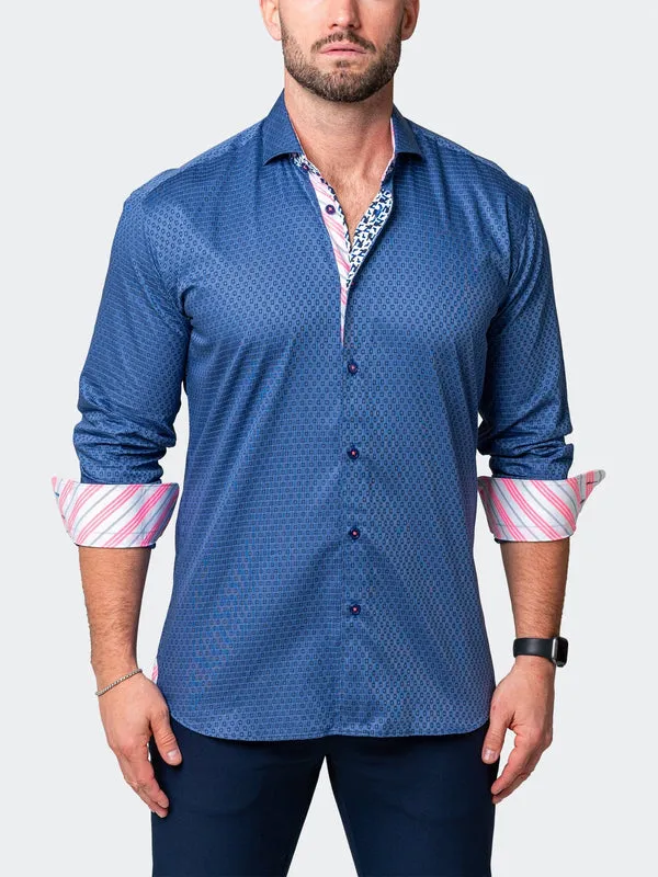 Maceoo Stretch Shirt | Einstein Goal Blue